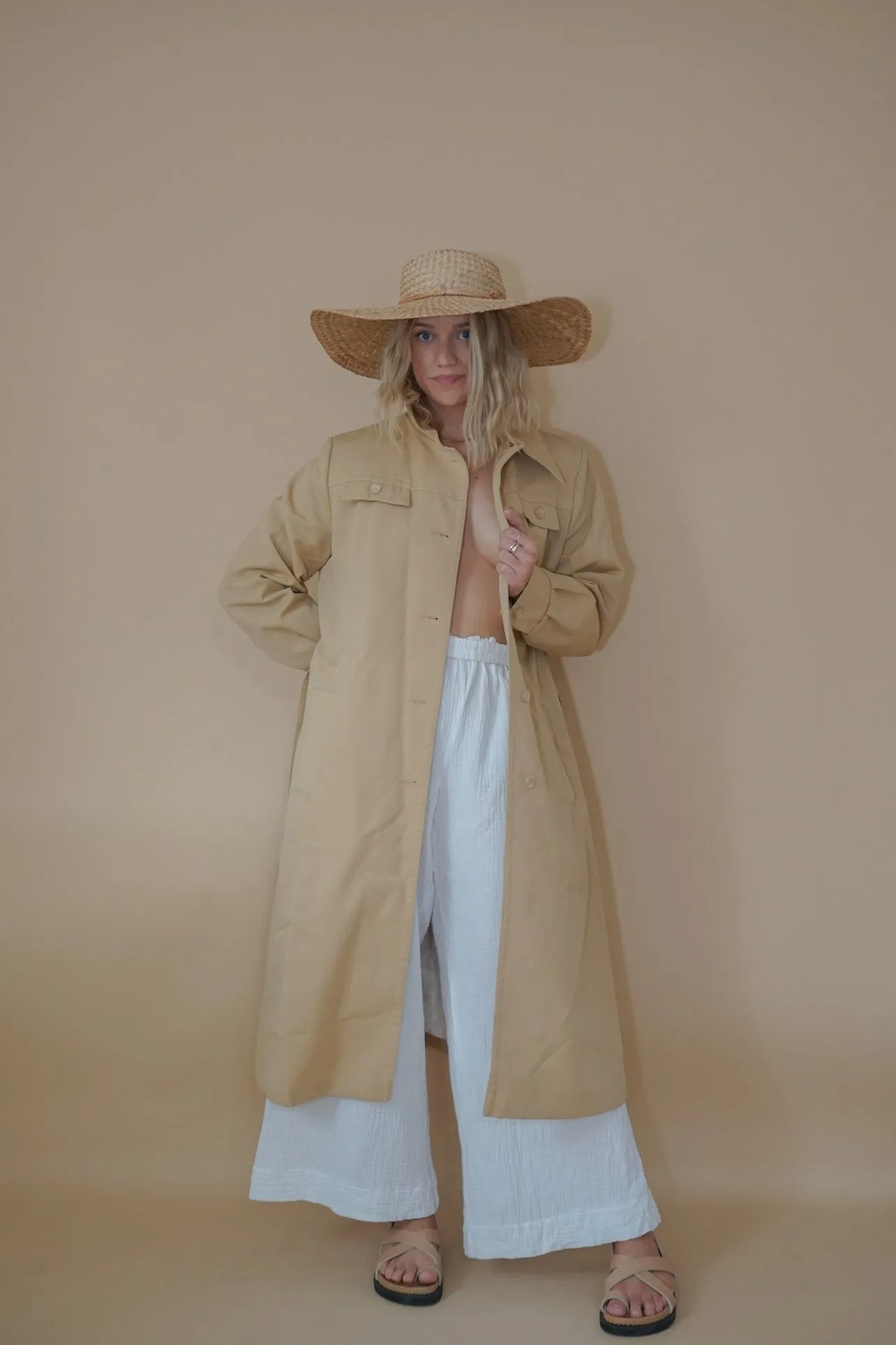 butter trench coat