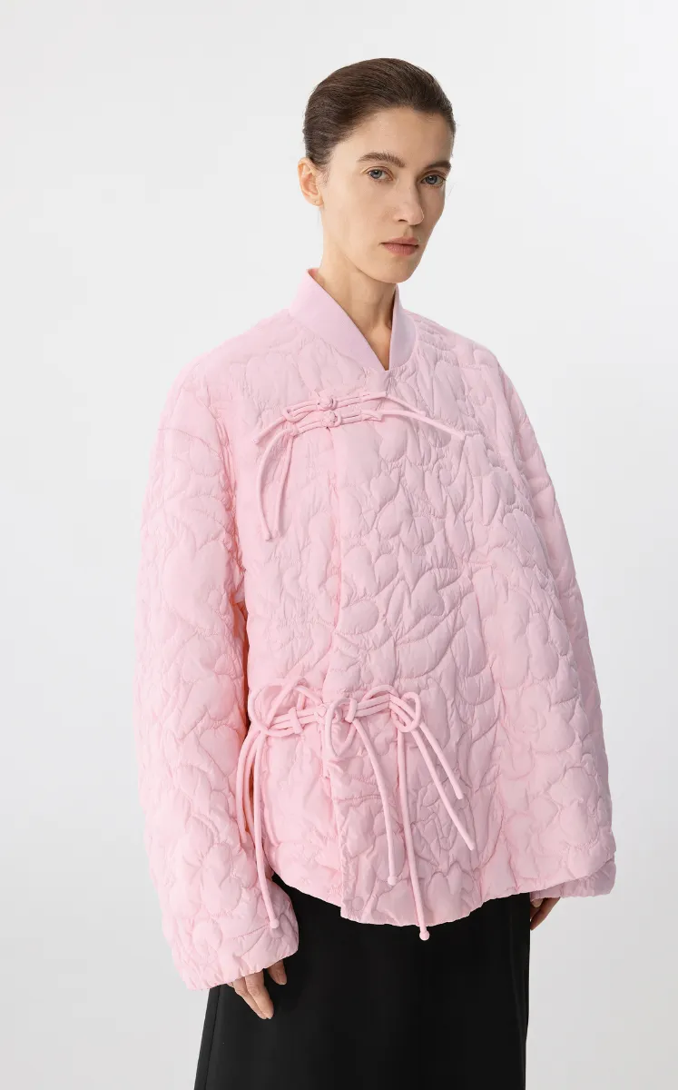 Down coat / JNBY Chinese Knot Oversized Quilted Down Jacket