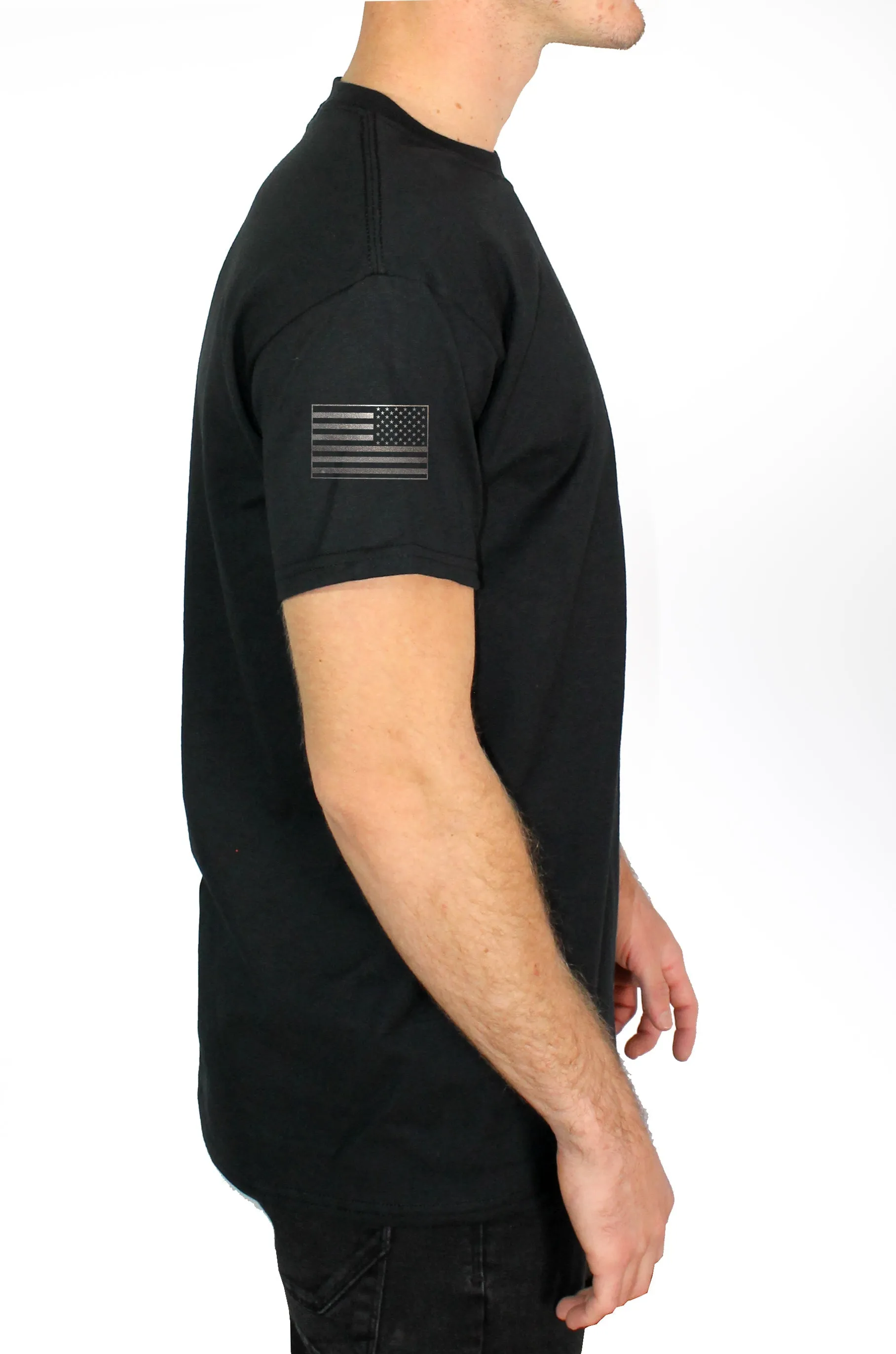 Havoc 50-50 Blend Black Unisex PT Short Sleeve Shirt. Approved for PT