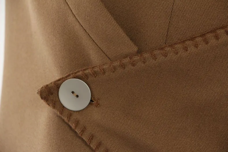 Irregular Asymmetric Long Trench Coat for Women - Autumn Winter Collection