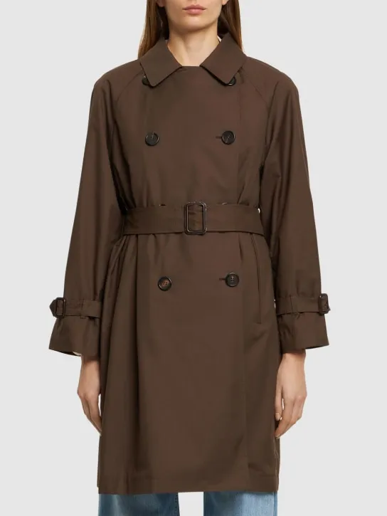 Max Mara   Titrench cotton twill midi trench coat 