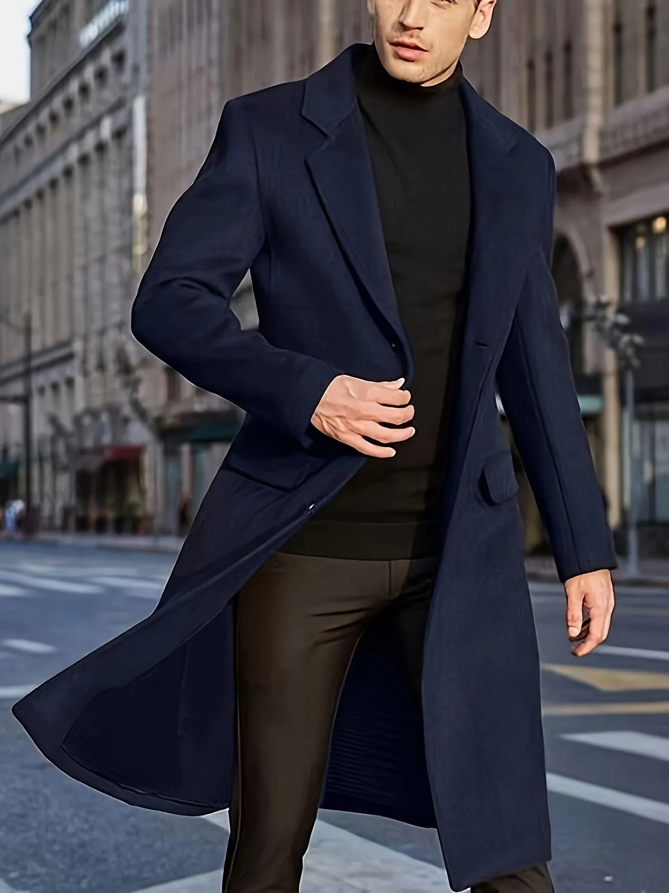 Men's Warm Elegant Retro Trench Coat for Semi-Formal Business | Ideal for Autumn/Winter