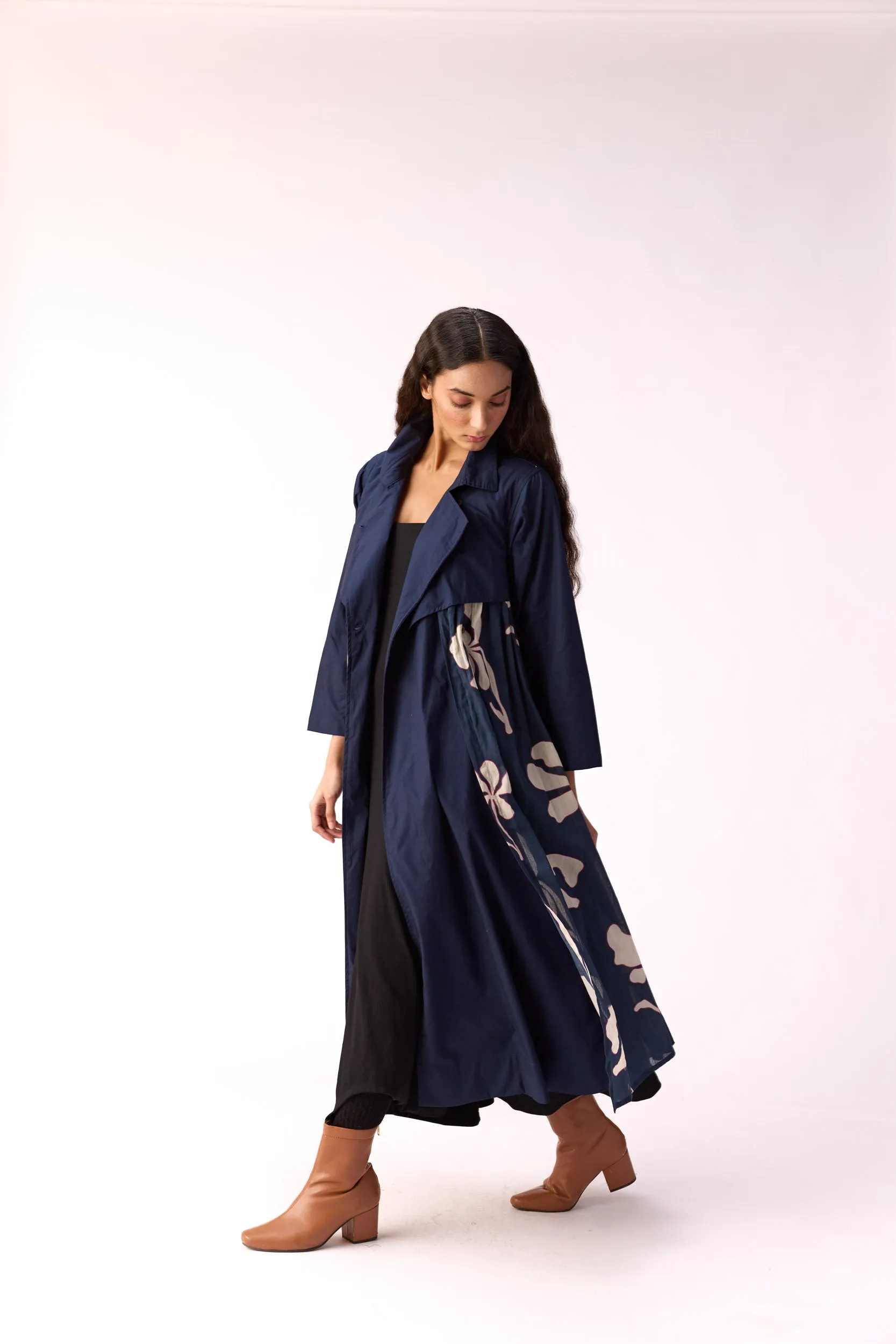 Sapphire Garden Trench Coat