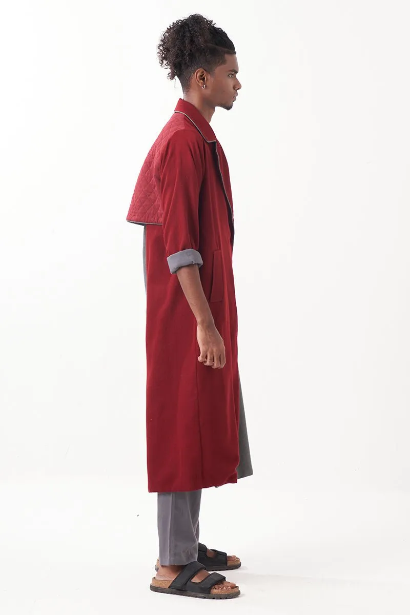 Two Tone Notch Collar Jacket Co-Ord Set Of 2)